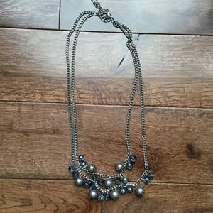 Vera Wang Double Chain Beaded Necklace